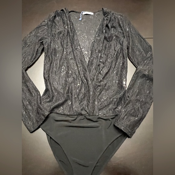 Zara black lace bodysuit - Picture 1 of 5